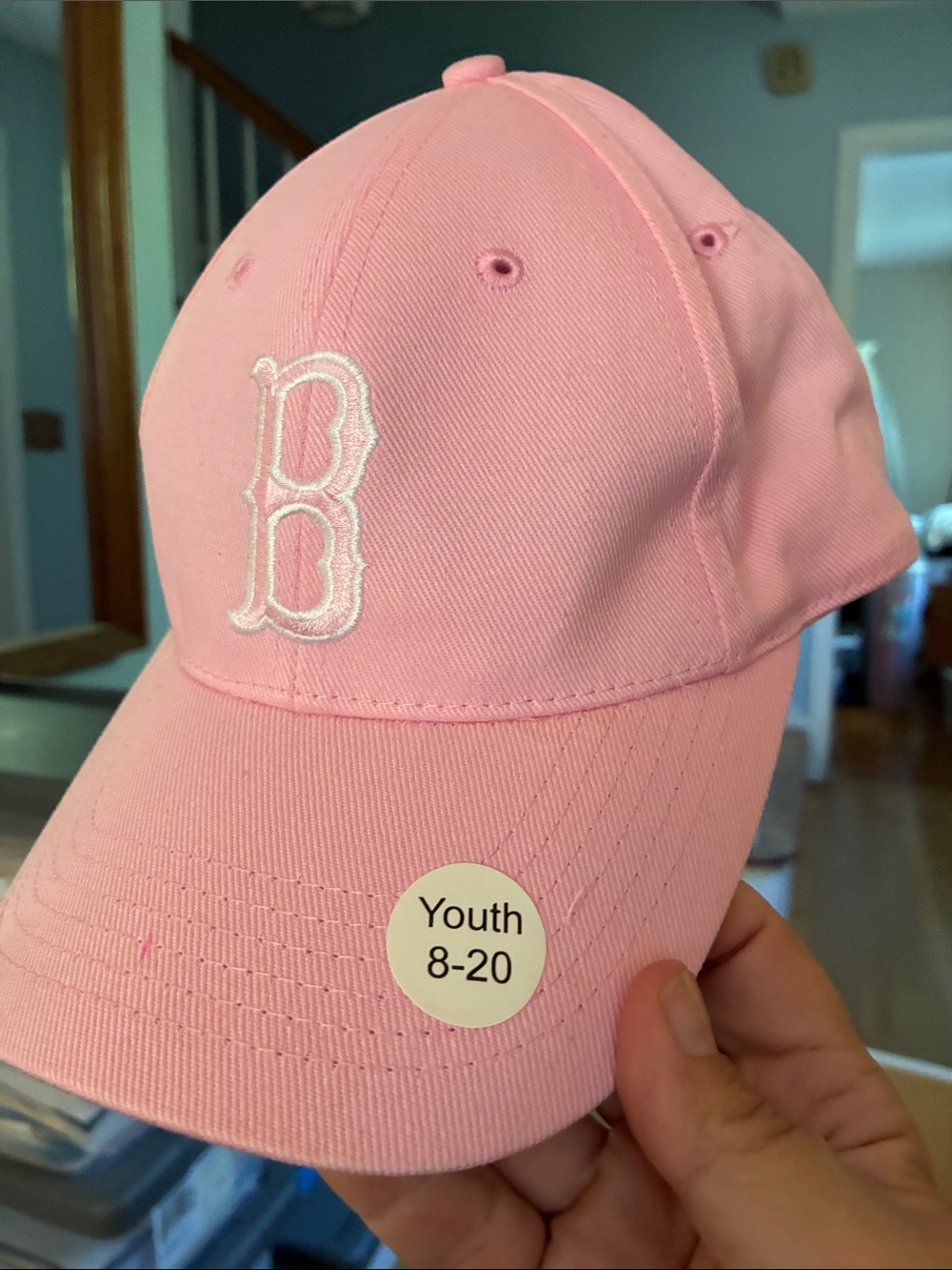 NEW! Red Sox Baseball Cap Pink embroidered B—from MLB